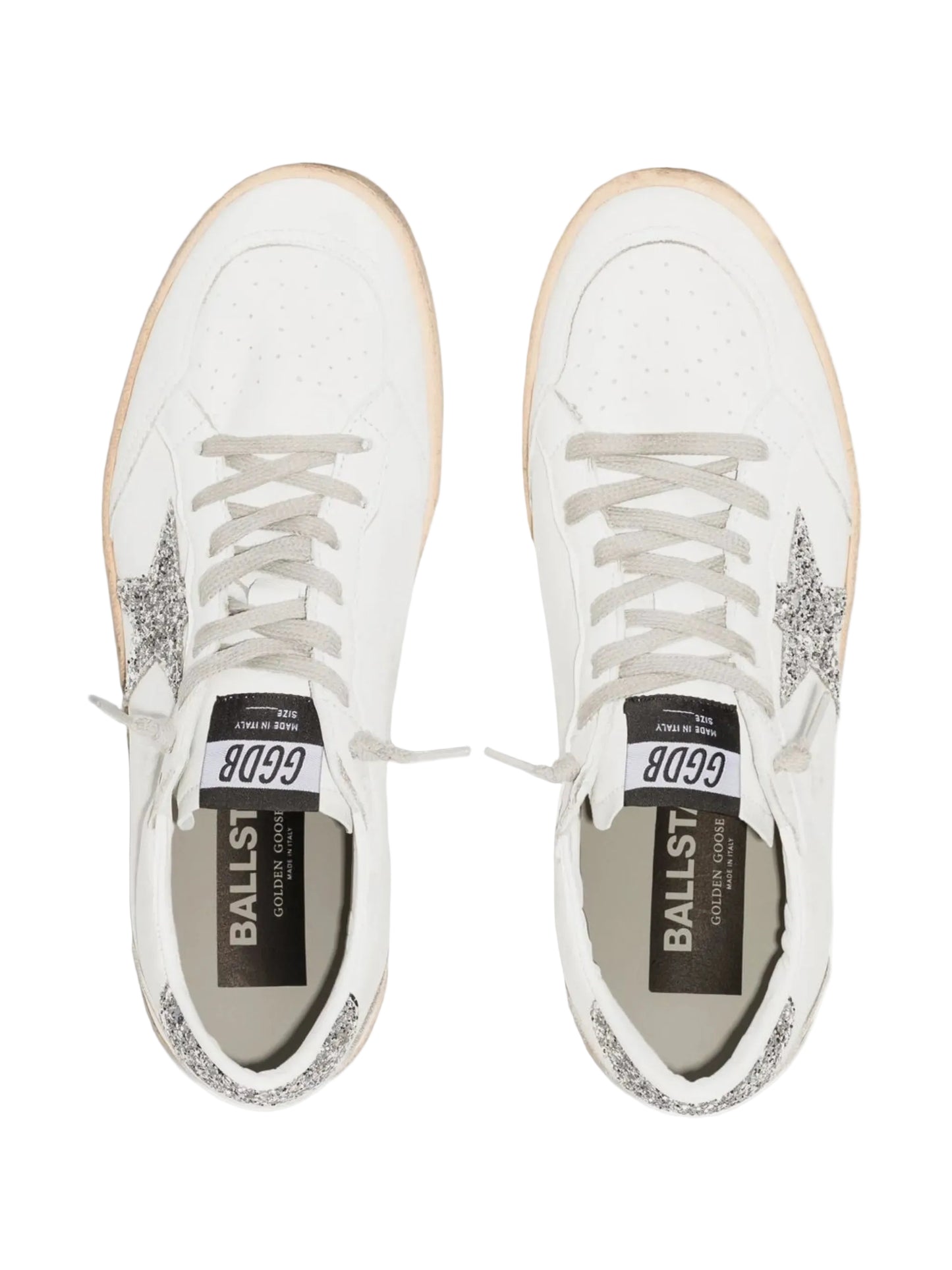 Golden Goose Ball-Star Nappa Upper and Spur Glitter Star and Heel