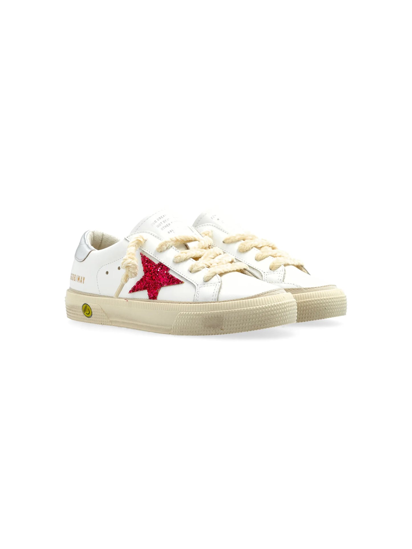 Golden Goose Glitter Star White Red Leather Upper