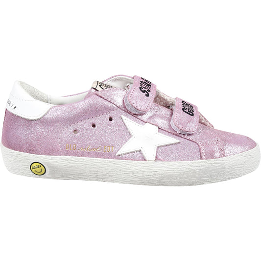Golden Goose Star Ggdb Purple Velcro