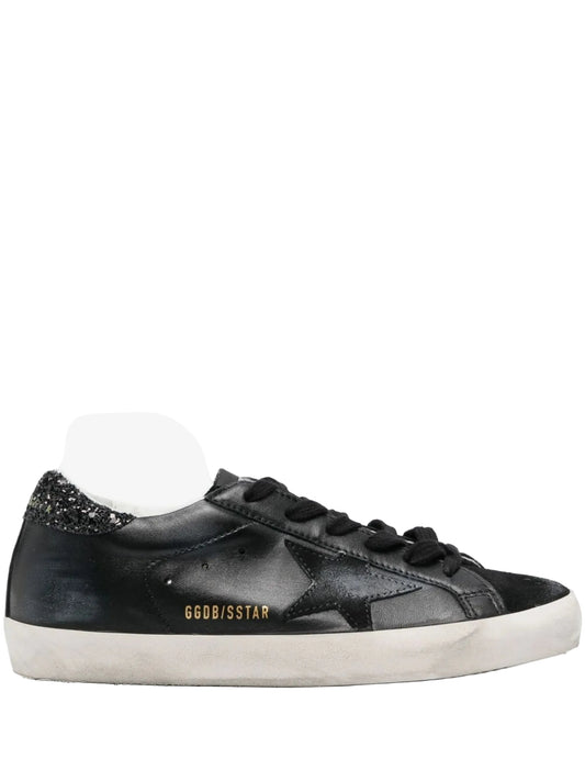 Golden Goose Super-Star Classic with Glitter Heel Tab Black