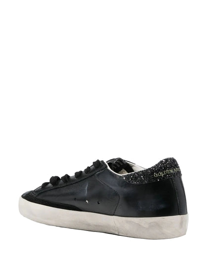 Golden Goose Super-Star Classic with Glitter Heel Tab Black