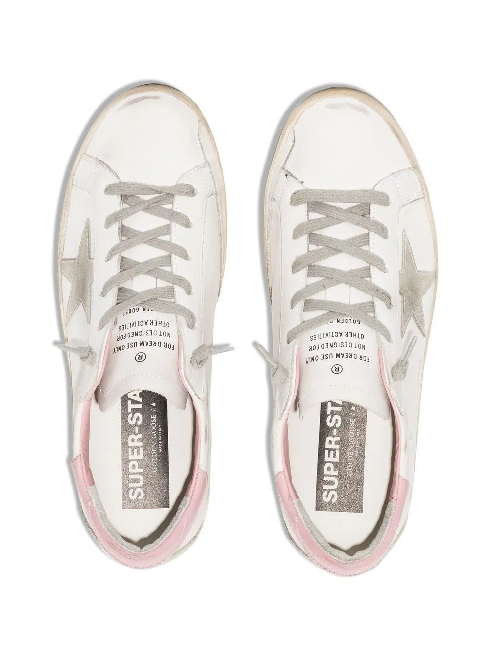 Golden Goose Super-Star With Silver And Pink