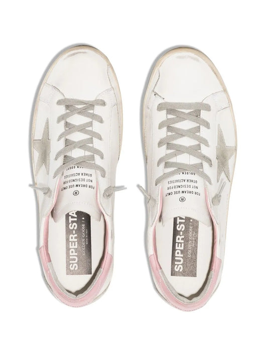 Golden Goose Super-Star With Silver And Pink