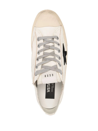 Golden Goose V-Star In Nappa With Black Nubuck Leather Star