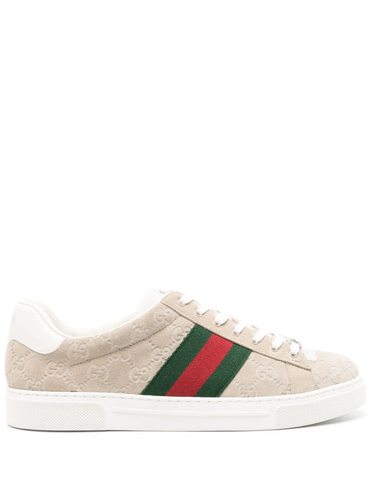 Gucci Ace GG Tan Suede
