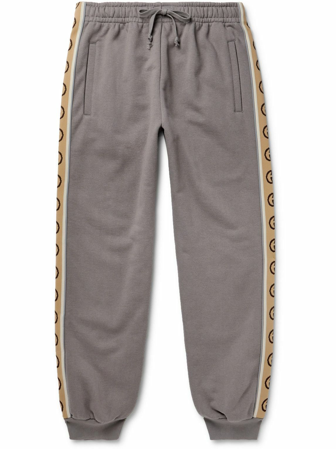 Gucci Contrast-Trim Track Pants Grey Gg