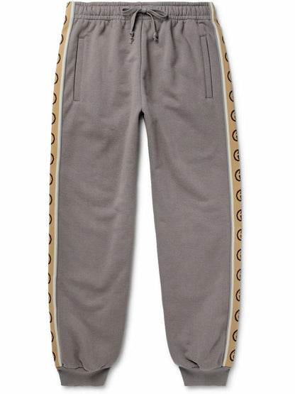 Gucci Contrast-Trim Track Pants Grey Gg