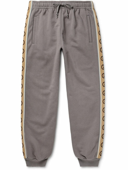 Gucci Contrast-Trim Track Pants Grey Gg