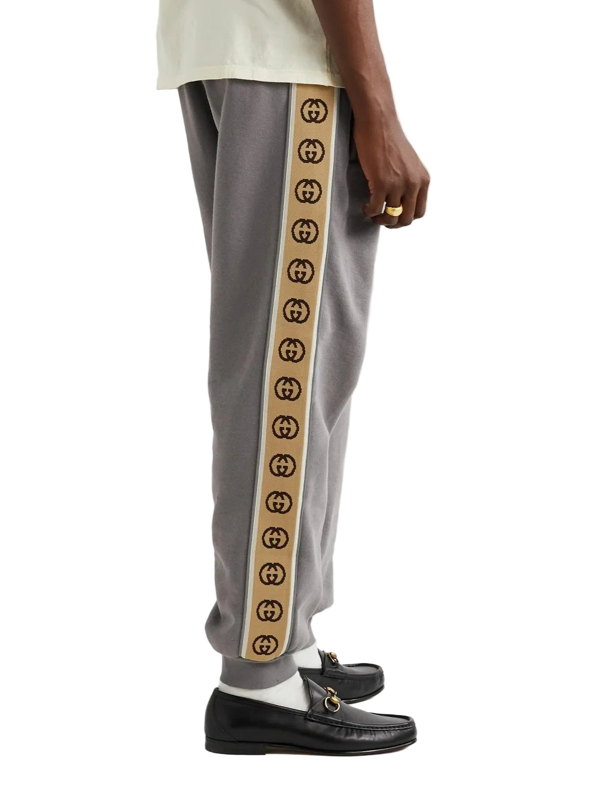 Gucci Contrast-Trim Track Pants Grey Gg