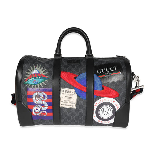Supreme Gucci Night Courrier Carry-On Duffle Soft Gg Black/Grey