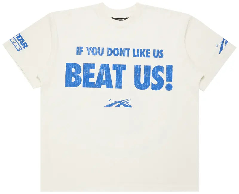Hellstar Beat Us! T-Shirt White/Blue