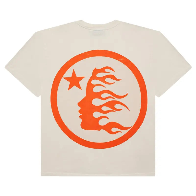 Hellstar Classic T-Shirt (Gel Print) White/Orange