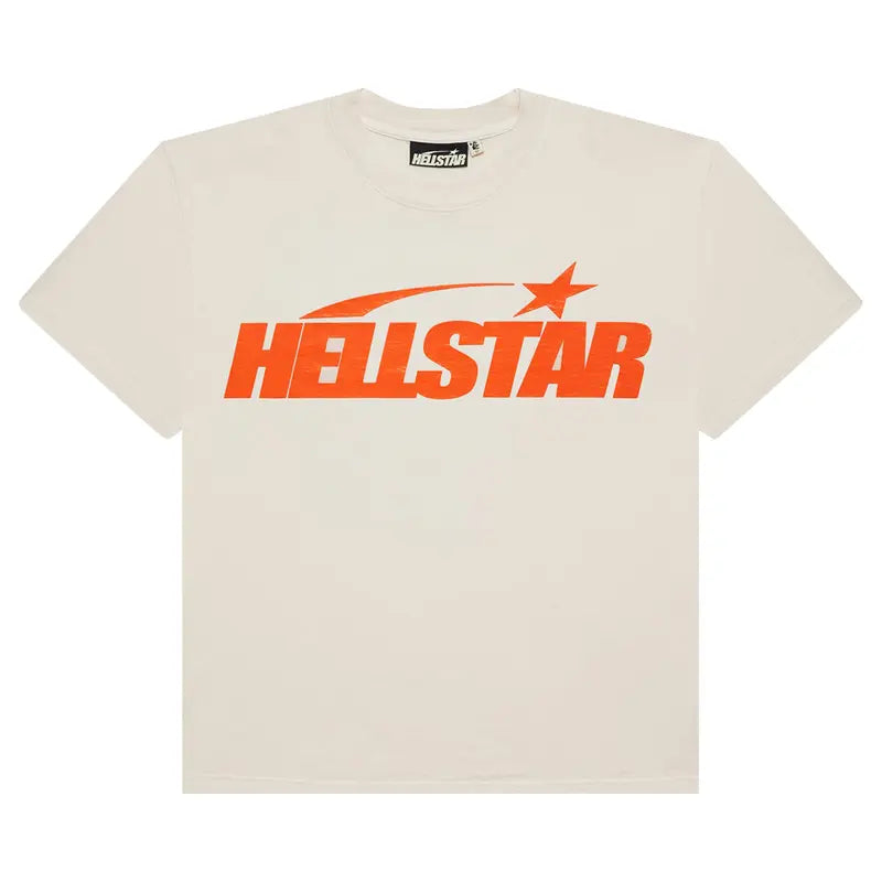 Hellstar Classic T-Shirt (Gel Print) White/Orange