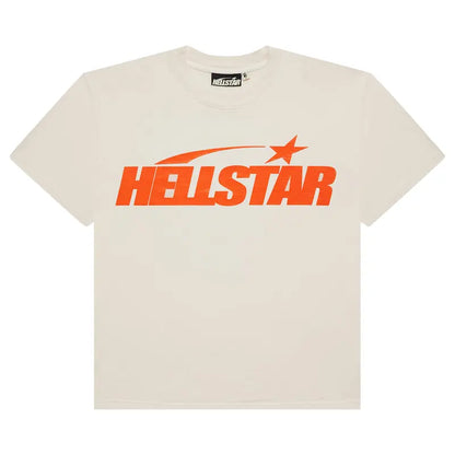 Hellstar Classic T-Shirt (Gel Print) White/Orange