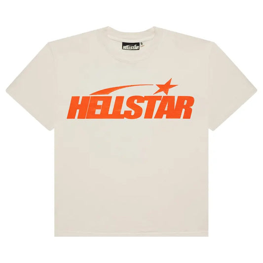 Hellstar Classic T-Shirt (Gel Print) White/Orange