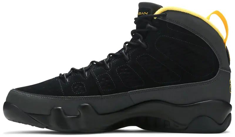 Jordan 9 Retro Dark Charcoal University Gold