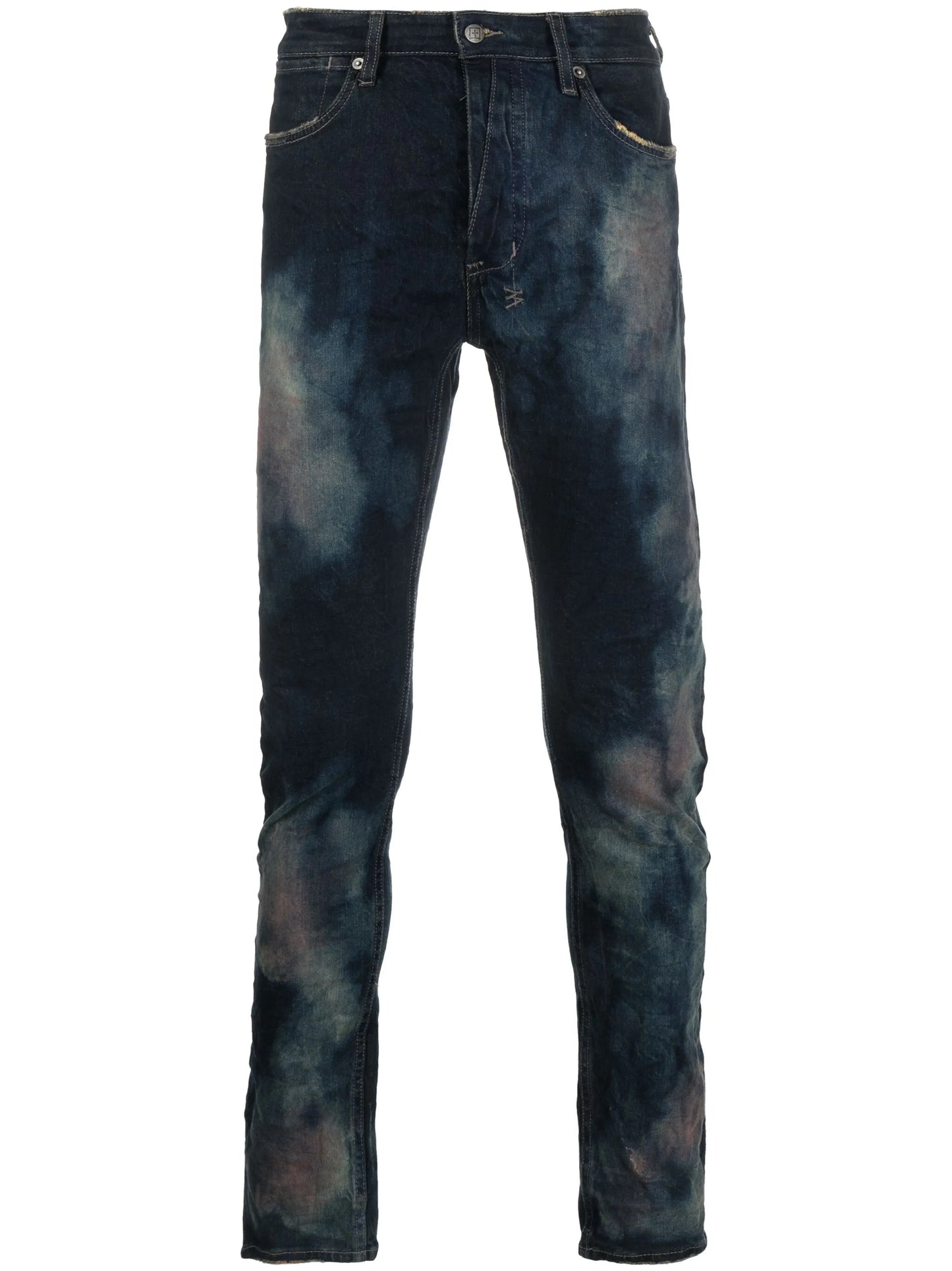 Ksubi Jeans Azul Slim Con Efecto Blanqueado