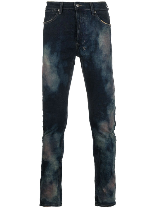 Ksubi Jeans Azul Slim Con Efecto Blanqueado