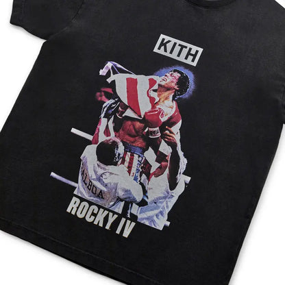 Kith Rocky Iv Vintage Tee Black