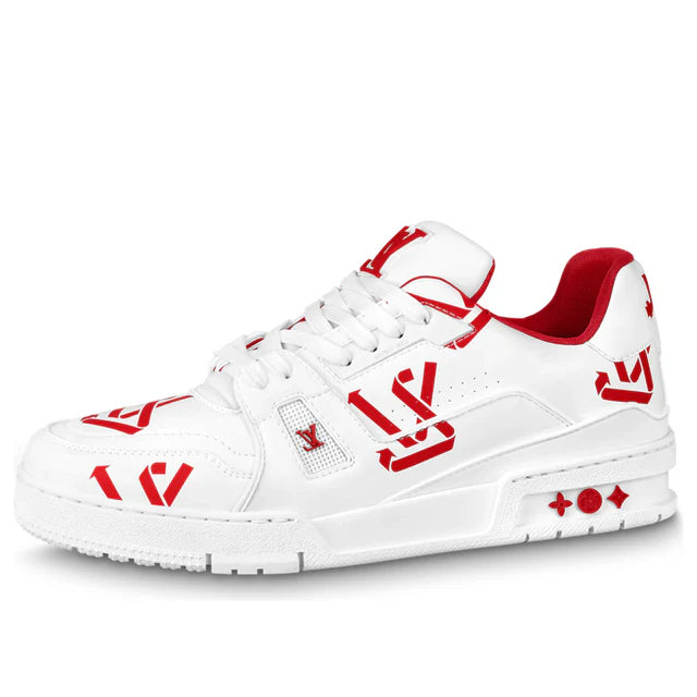 Louis Vuitton LV Trainer Sneaker White/Red Monogram
