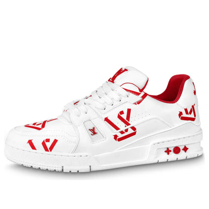 Louis Vuitton LV Trainer Sneaker White/Red Monogram