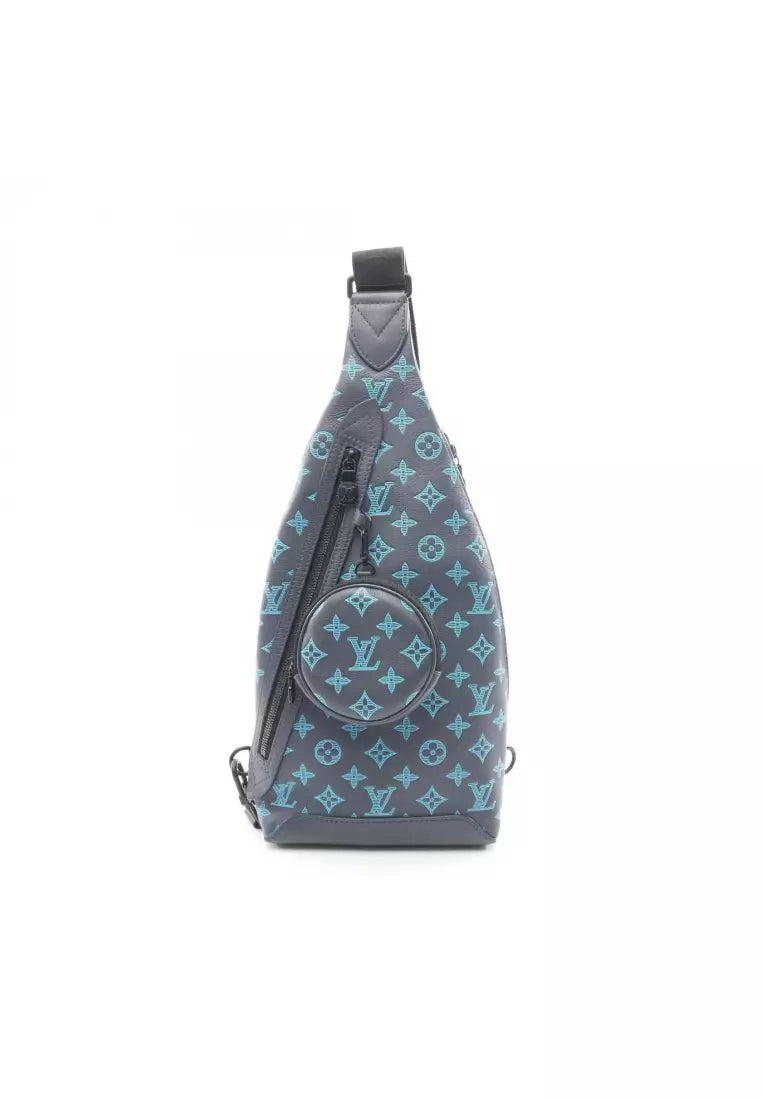 Louis Vuitton Monogram Shadow Sling Bag Dark Blue