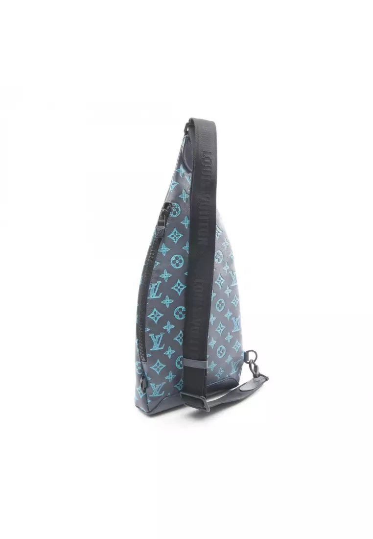 Louis Vuitton Monogram Shadow Sling Bag Dark Blue