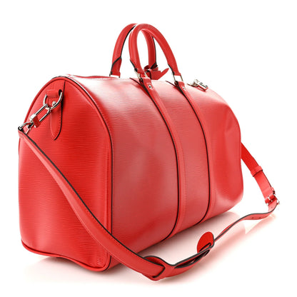 Louis Vuitton X Supreme Keepall Bandouliere Epi 45 Red