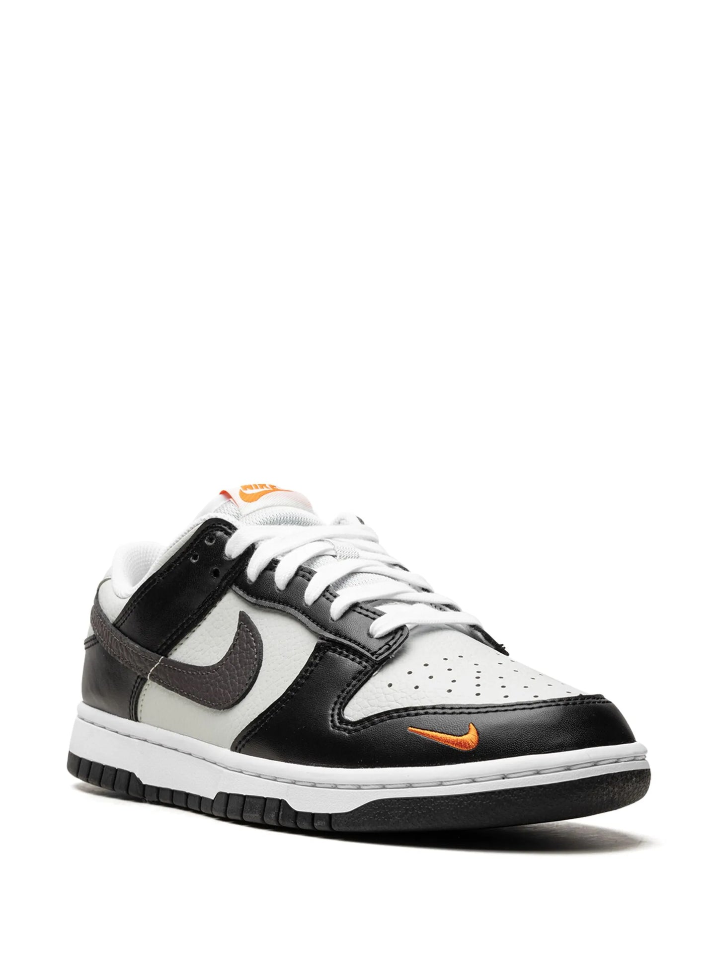 Nike Dunk Low Black Bright Mandarin Mini Swoosh (GS)