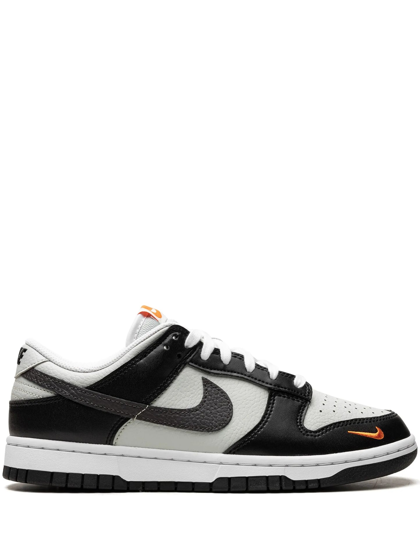 Nike Dunk Low Black Bright Mandarin Mini Swoosh (GS)