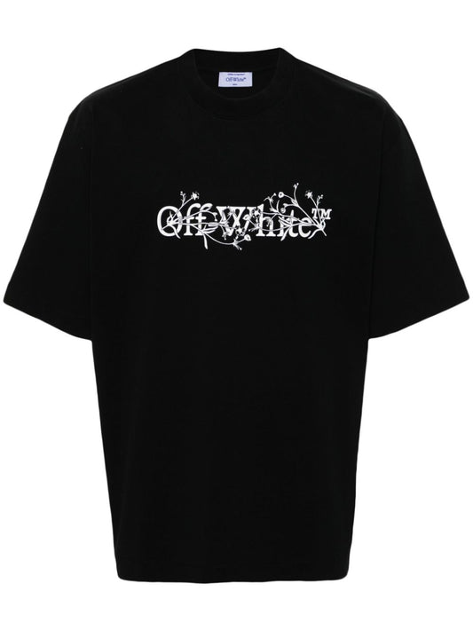 Off-White Bookish Flower Skate Black Tee