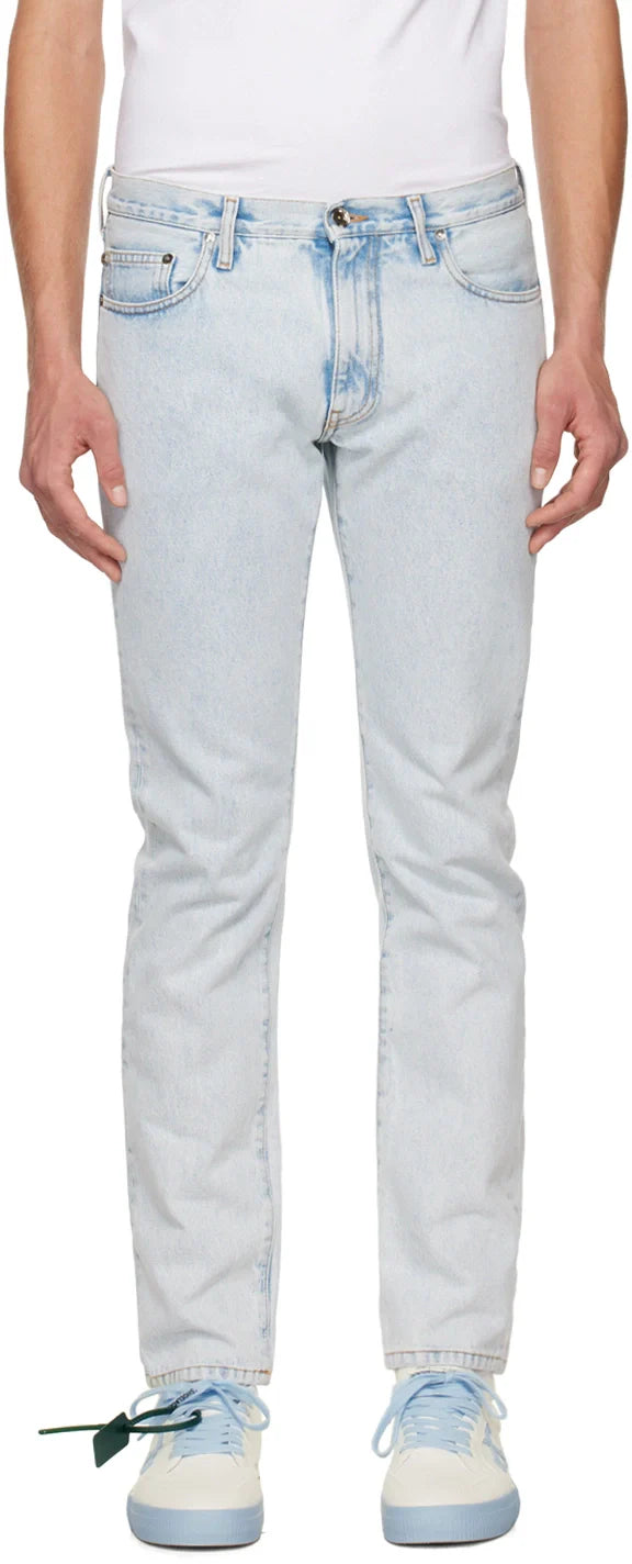 OFF-WHITE Blue Single Arrow Jeans