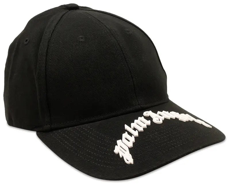 Palm Angels Curved Logo Baseball Cap Black