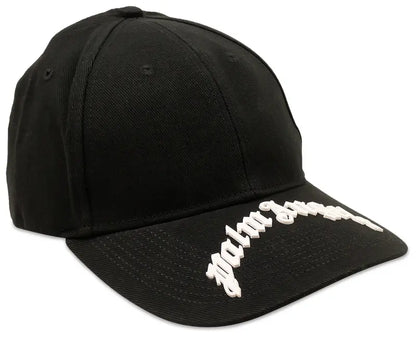 Palm Angels Curved Logo Baseball Cap Black