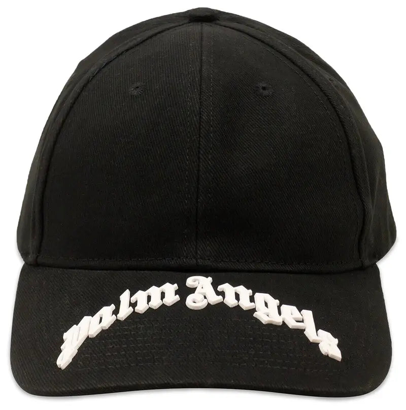 Palm Angels Curved Logo Baseball Cap Black