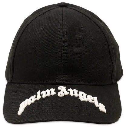 Palm Angels Curved Logo Baseball Cap Black