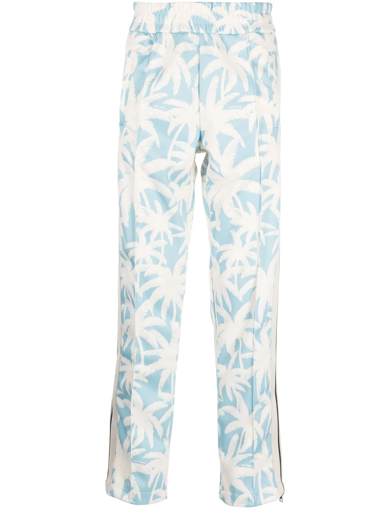 Palm Angels Palm Print Track Pants Allover Light Blue