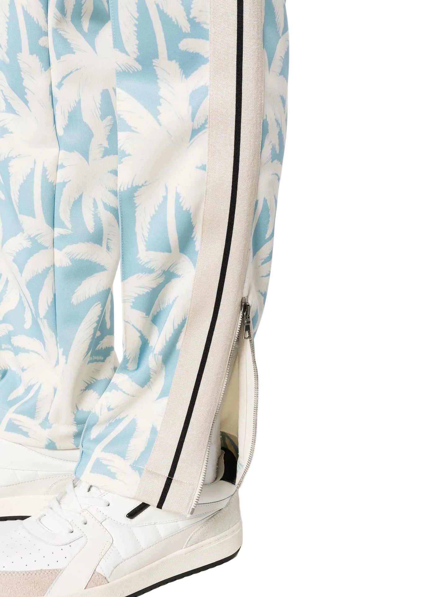 Palm Angels Palm Print Track Pants Allover Light Blue