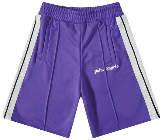Purpura Palm Angels Track Shorts Purple & White
