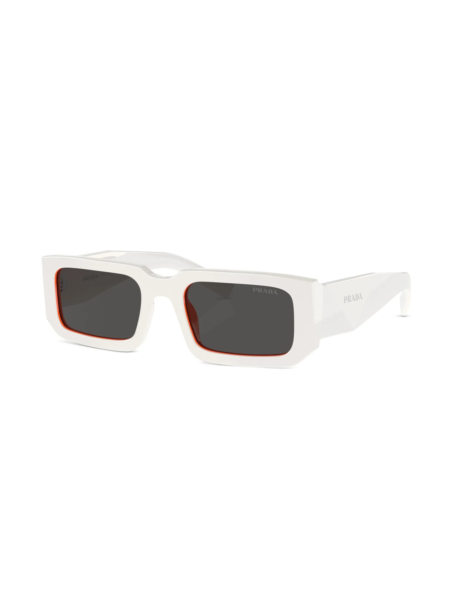 Prada Unisex Sunglasses White Orange