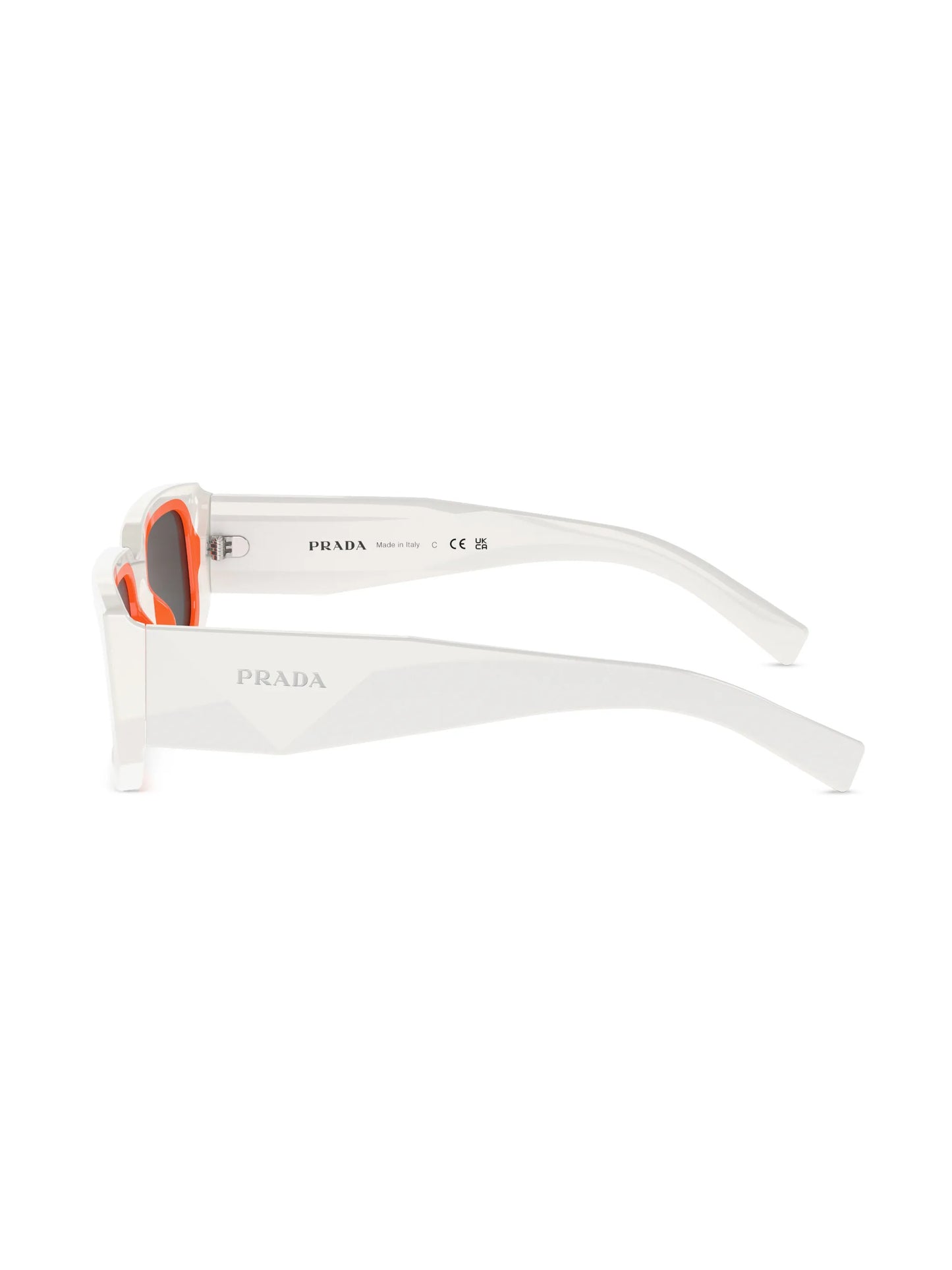 Prada Unisex Sunglasses White Orange