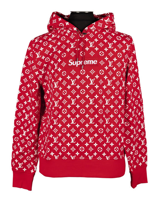 Louis Vuitton Supreme X Box Logo Hooded Sweatshirt Red