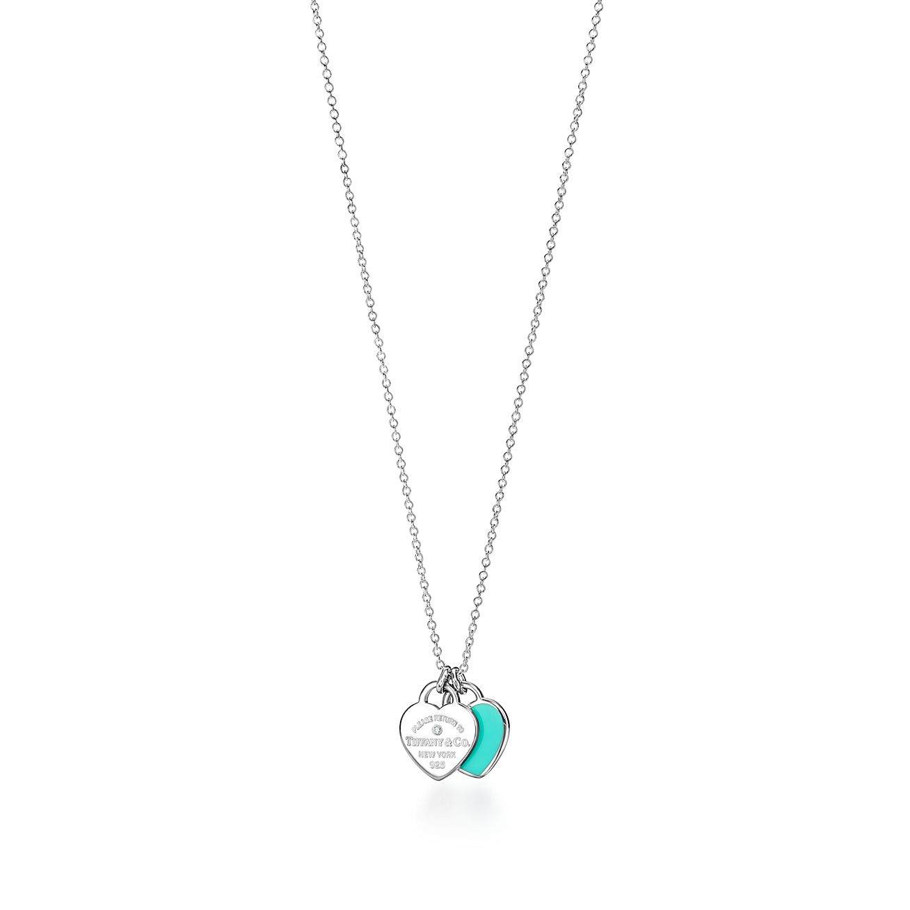 Tiffany & Co. Turquessa Heart Silver Necklace