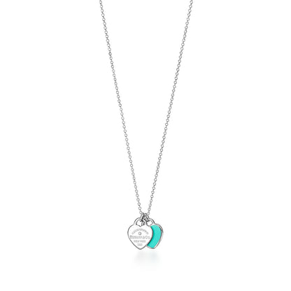 Tiffany & Co. Turquessa Heart Silver Necklace
