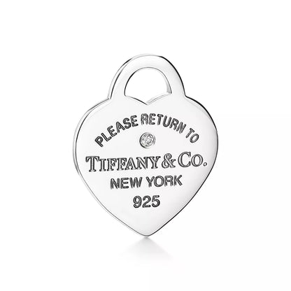 Tiffany & Co. Turquessa Heart Silver Necklace