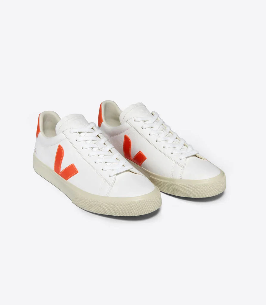 Veja Campo Leather White V Orange