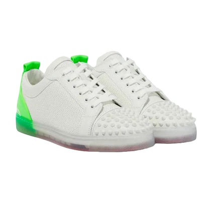 Christian Louboutin Fun Louis Junior Flat Low 'White Fluo Green '